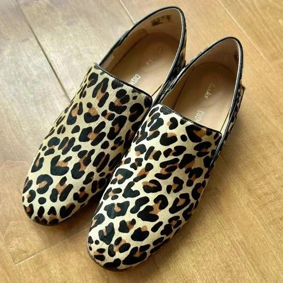 Clarks Pure Viola Leopard Women’s Loafers, Cheetah Print Mules, Size 8.5M - Picture 4 of 15